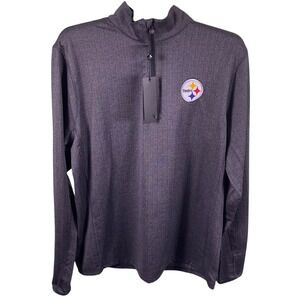 NOT FOR SALE Greyson Mens Pullover Pittsburgh Steelers Gray Quarter Zip